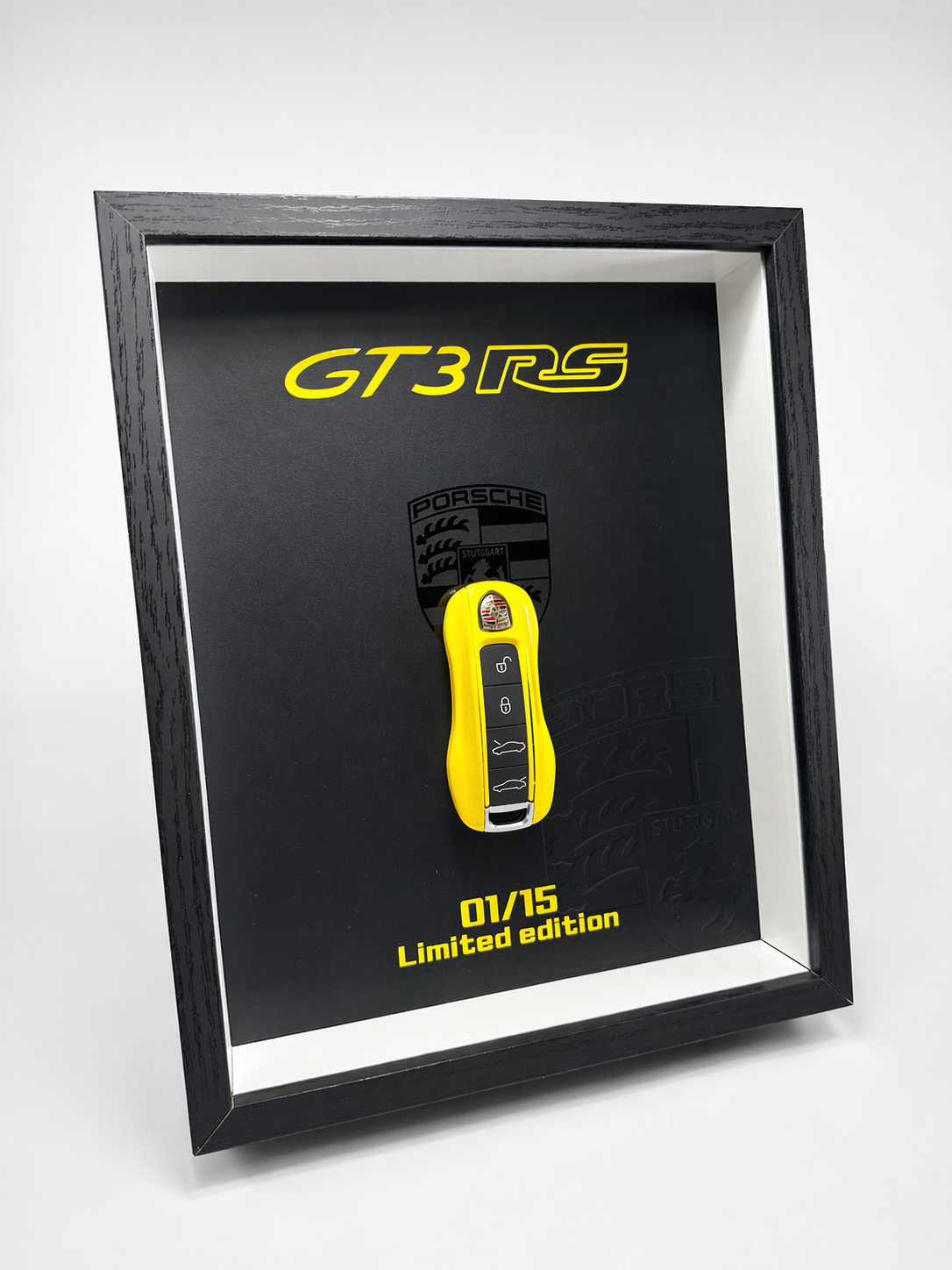 ArtKeyz Fever Yellow — Clé aux codes GT3 RS jaune Racing, édition limitée fait main