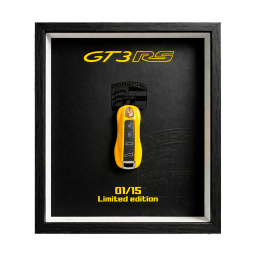 Cadre prestige ArtKeyz — collection Porsche, clé aux codes GT3 RS encadrée